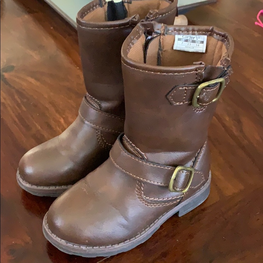 Girl brown riding boots
